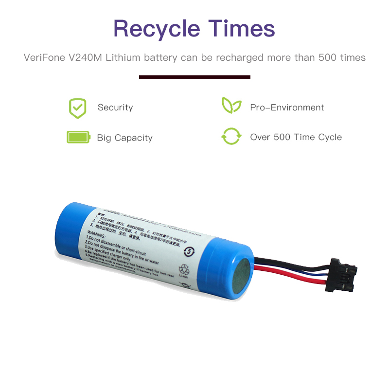 Replacement BPK474-001 Li-ion Battery for Verifone V240M Payment Machine Batteries 2600mAh